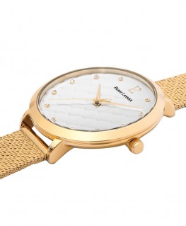 montre-pierre-lannier-grace-cadran-blanc-bracelet-milanais-dore-ref_030m502-profil