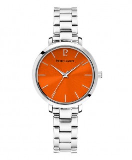 montre-pierre-lannier-chouquette-cadran-orange-bracelet-acier_ 078J651-pierre-lannier