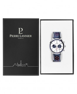 montre-pierre-lannier-baron-cadran-blanc-cuir-bleu-perfore_219g106-pierre-lannier-coffret