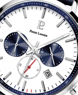 montre-pierre-lannier-baron-cadran-blanc-cuir-bleu-perfore_219g106-pierre-lannier-cadran