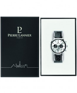 montre-pierre-lannier-baron-cadran-argent-cuir-noir-perfore_219g123-pierre-lannier-coffret