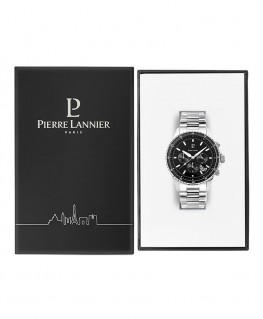 montre-pierre-lannier-cronos-cadran-noir-bracelet-acier-argente_226g131-pierre-lannier-coffret