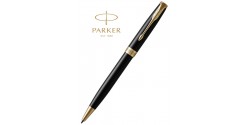 Stylo Bille Parker Sonnet Laque Noire Intense 18 K GT