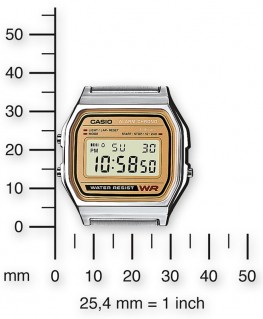 Casio Vintage Acier Fond Doré GM A158WEA-9EF