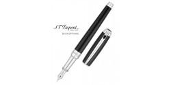 Stylo Plume St Dupont Line D Medium Noir et Palladium 410100M