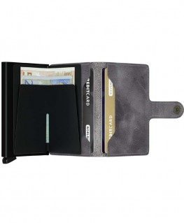 Secrid Miniwallet Vintage Grey-Black MV-GREY-BLACK